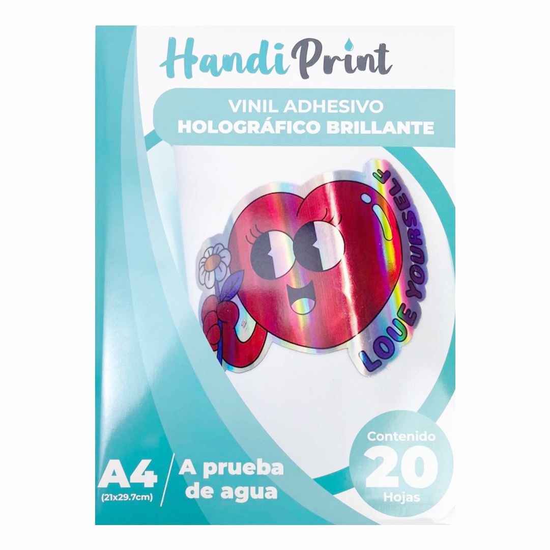 L- VINIL ADH HOLOGRAFICO BRILLANTE INKJET A4*20 HANDI PRINT