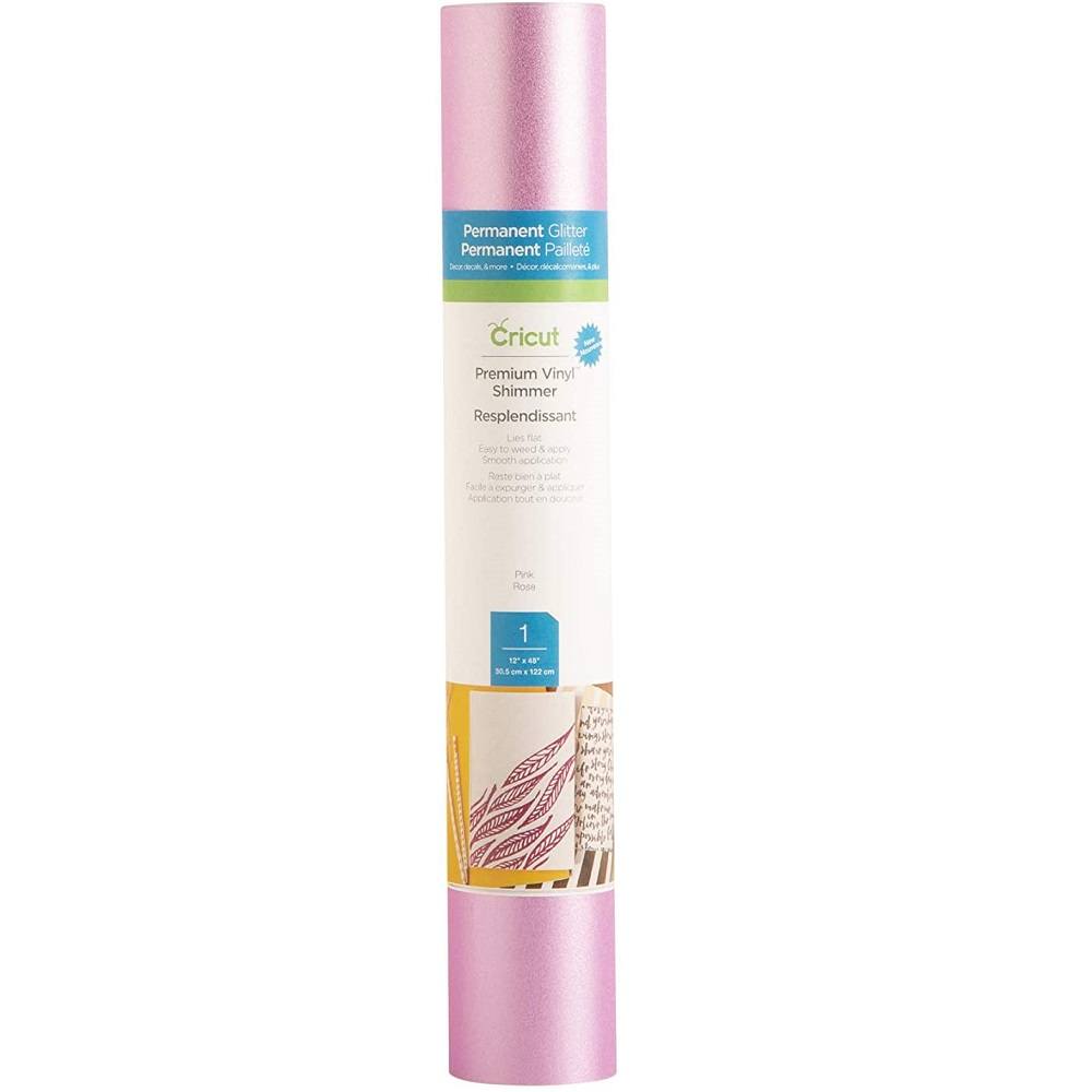 VINIL GLITTER CRICUT ROSA 12X48