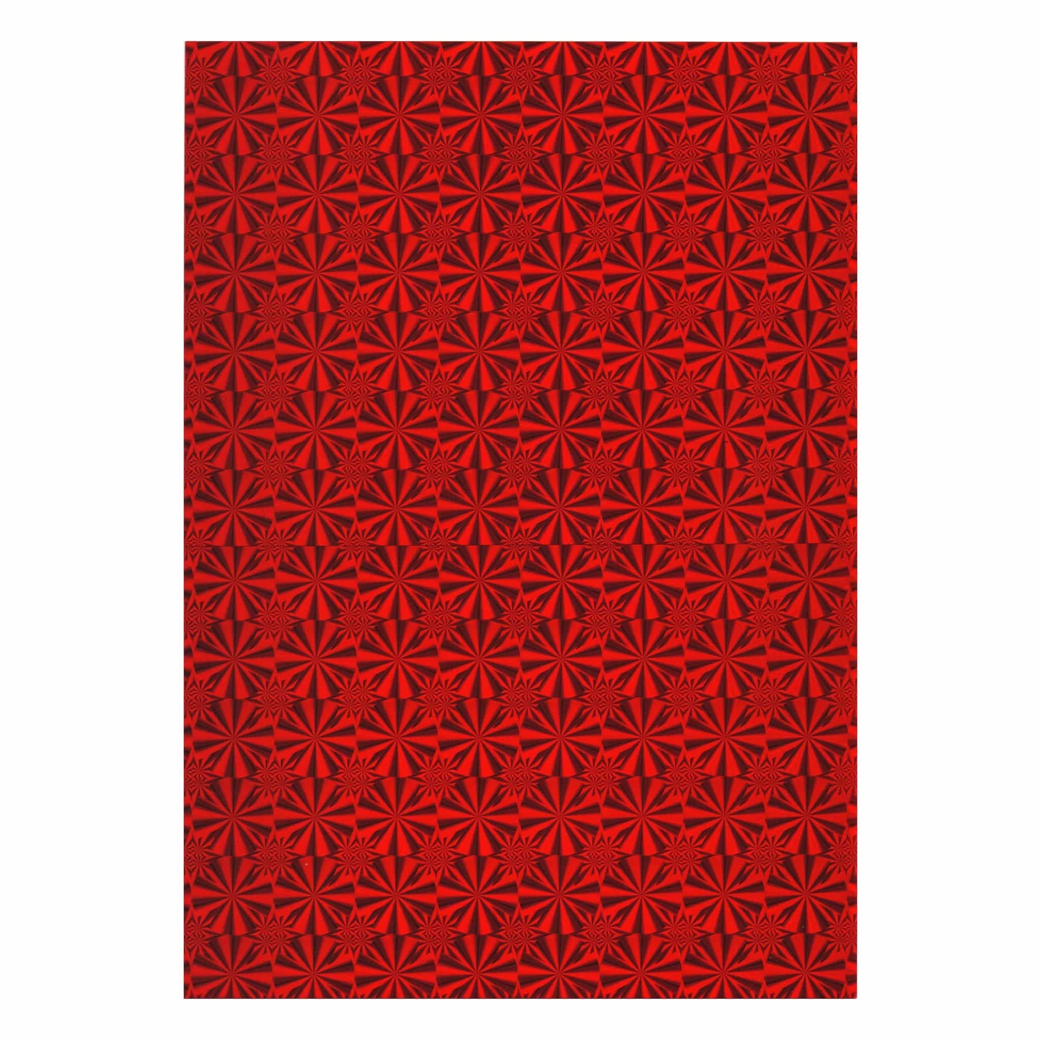 AQUETE CARTULINA HOLOGRAFICA ROJO DESTELLOS 210GR