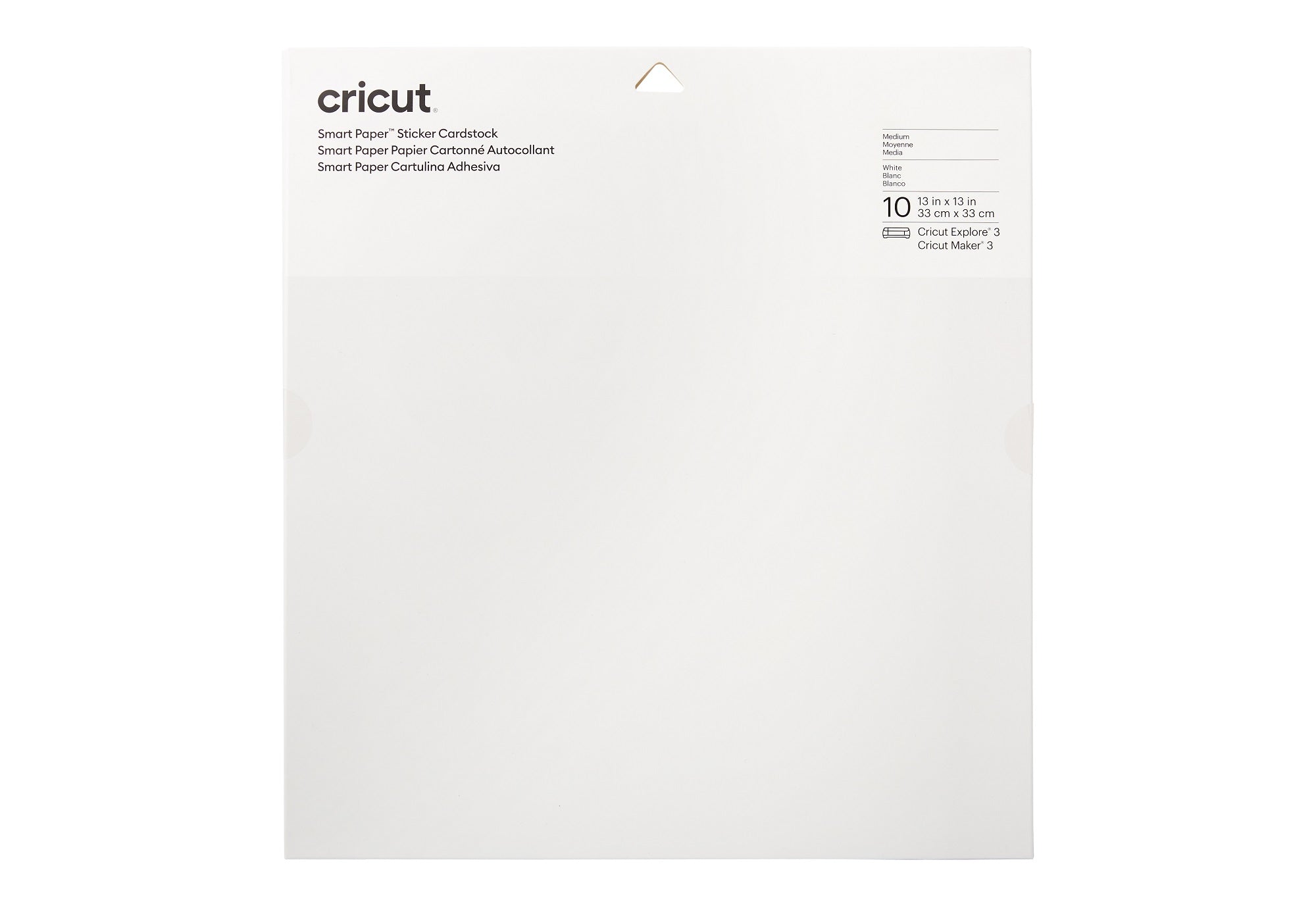 Hojas de Cartulina Adhesiva Smart Blanco 13x13 pulg 10 piezas