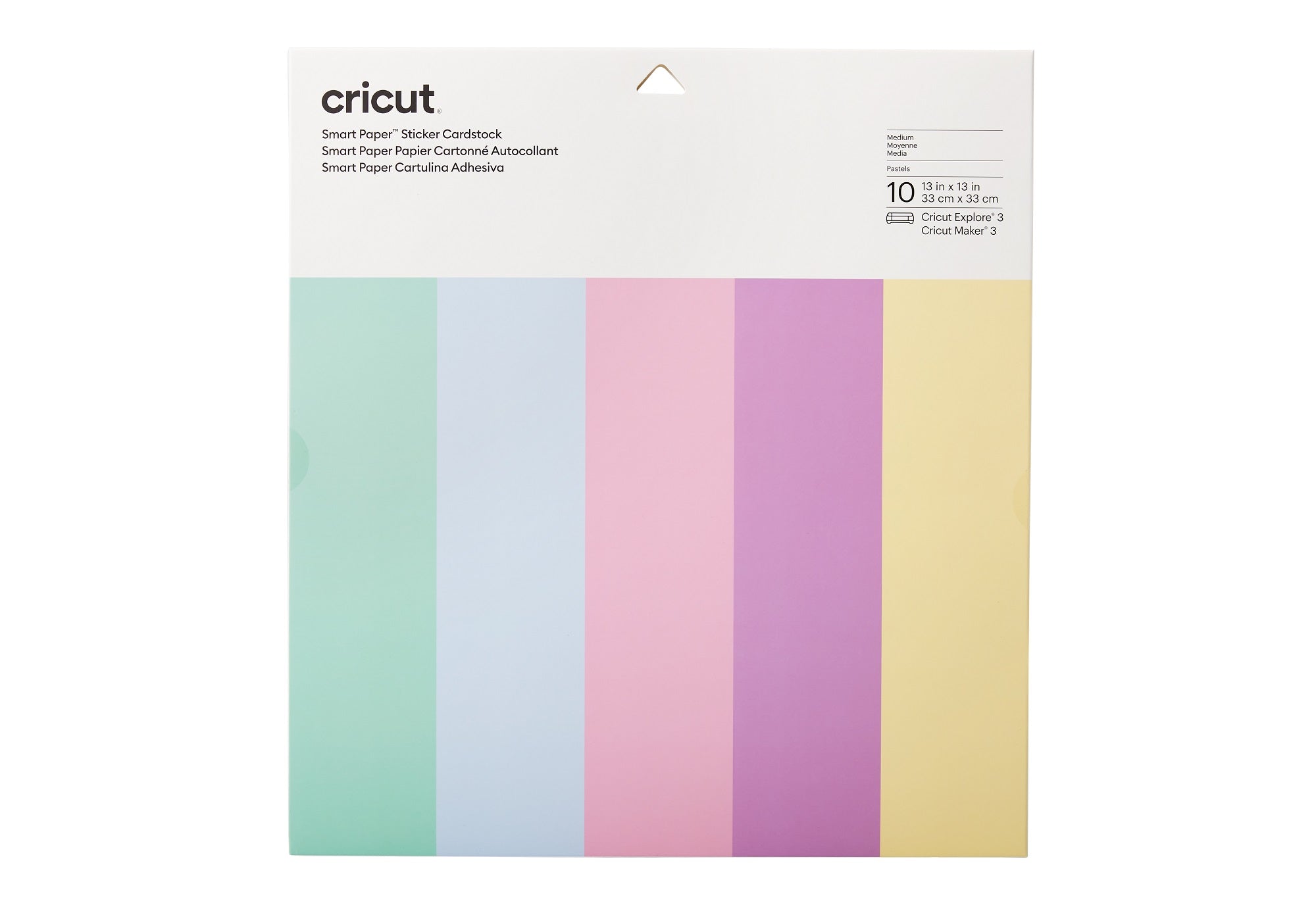 Hojas de Cartulina Adhesiva Smart Pastel 13x13 pulg 10 piezas