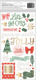 Stickers Frases All Is Bright Mittens