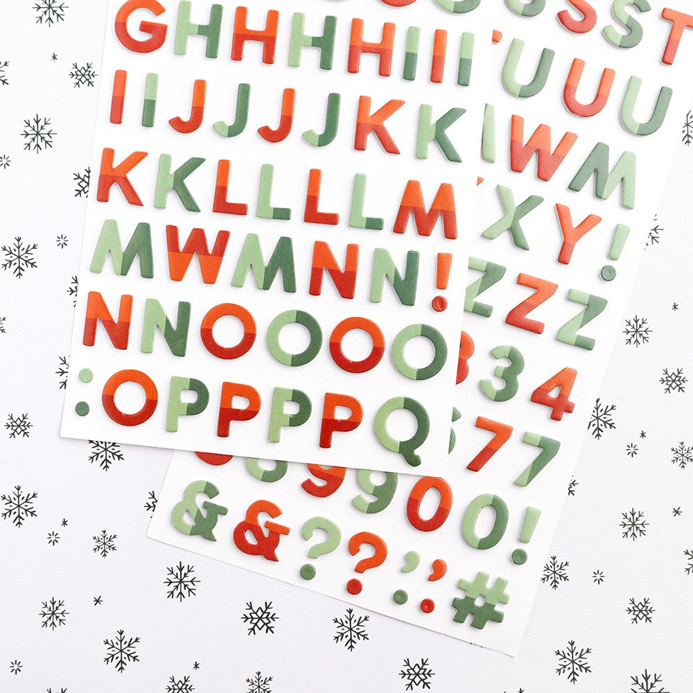 Stickers Alfabeto Warm & Cozy Mittens & Mistletoe