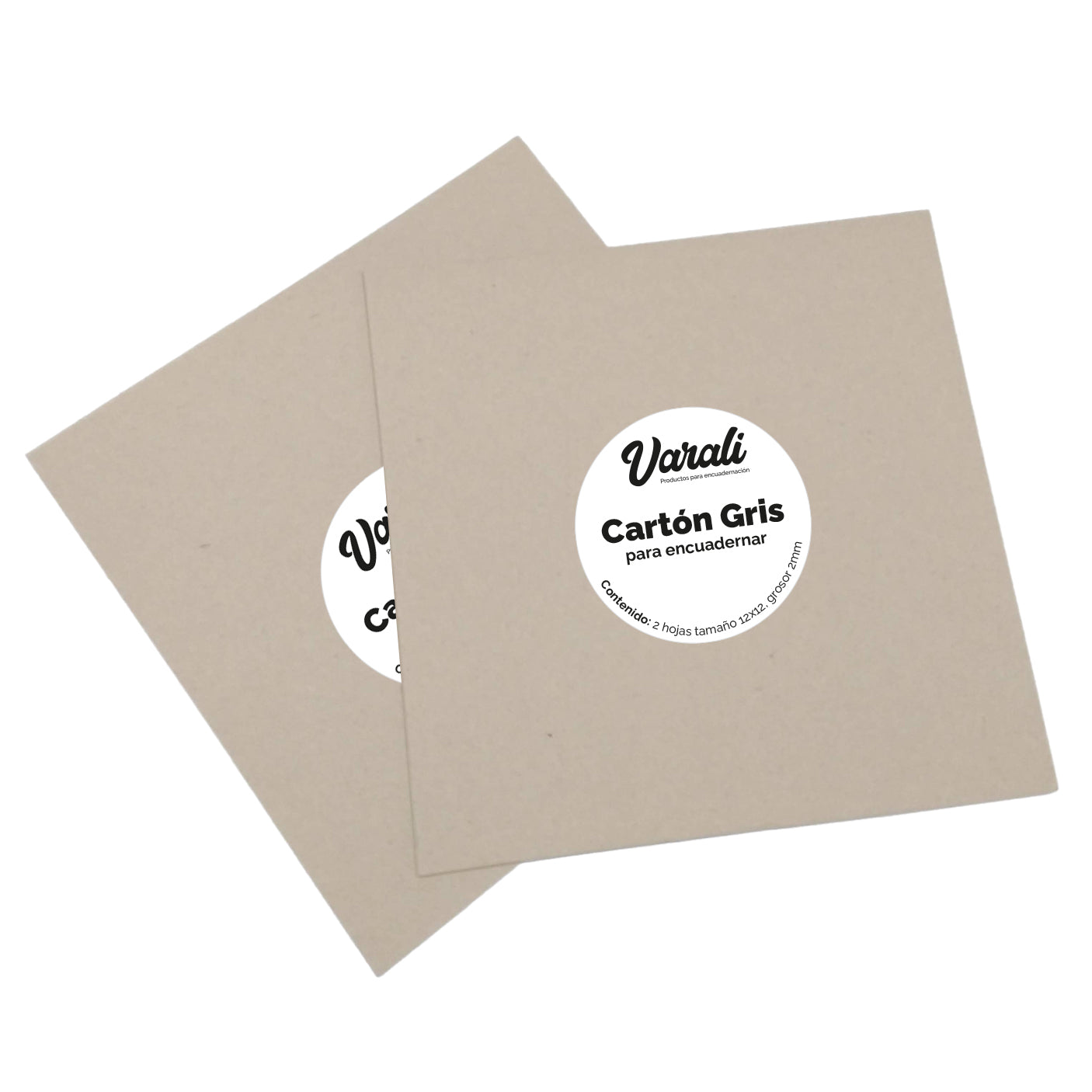 CARTON GRIS P/ENCUADERNAR 2PZ 2MM DE 12x12 PULG 000623 VAR