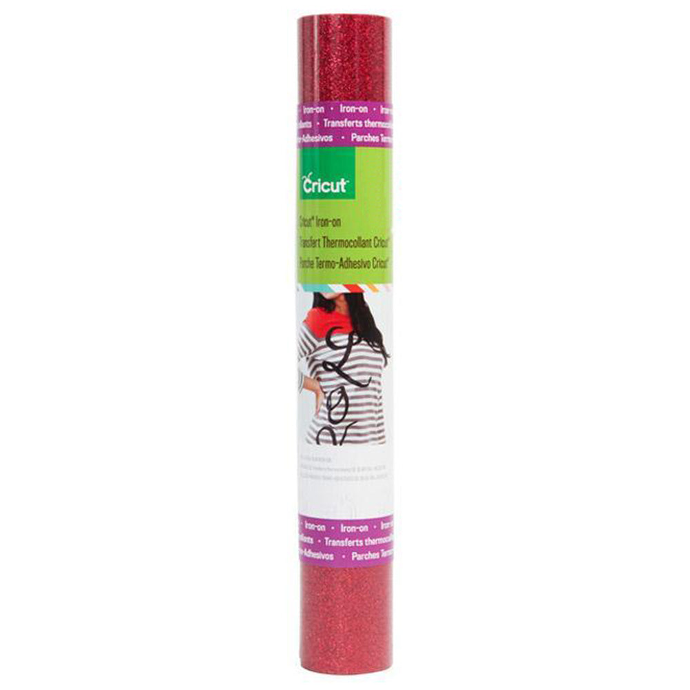 GLITTER IRON ON ROJO