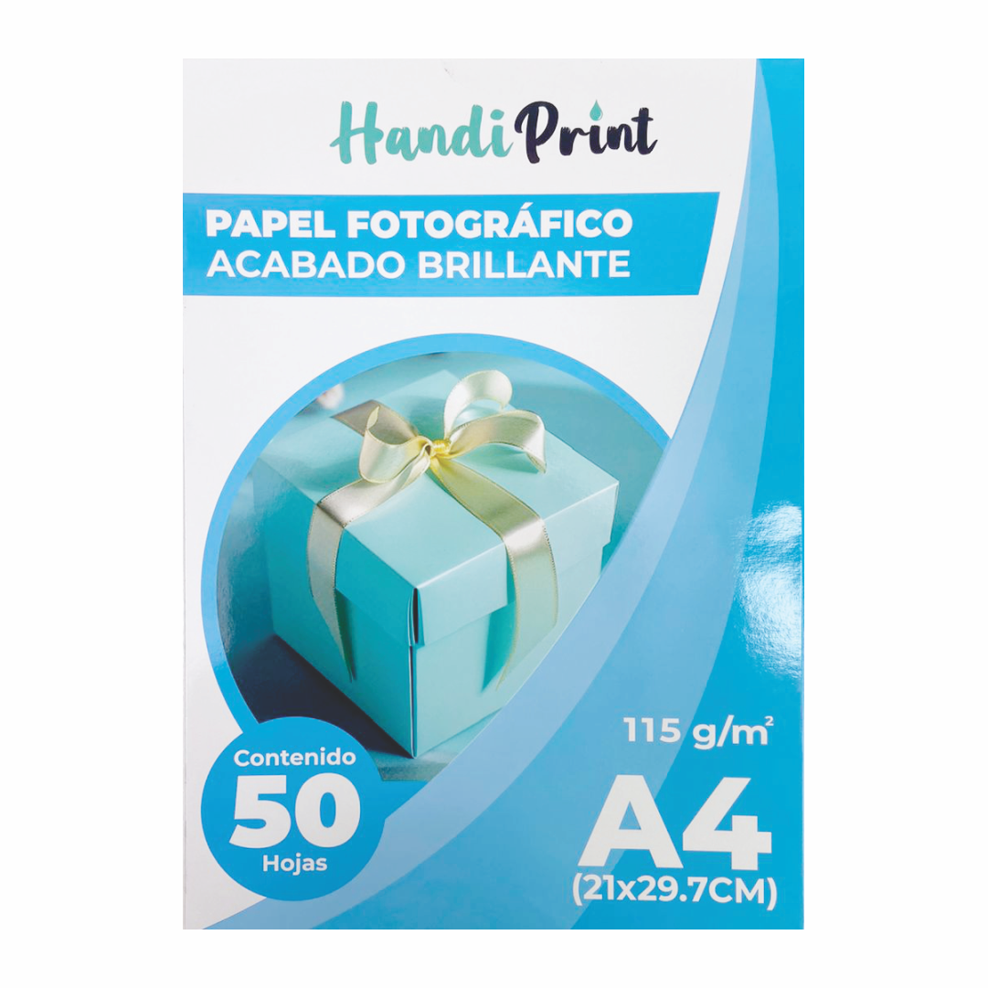 PAPEL FOTOGRAFICO BRILLANTE A4*50 115GSM HANDI PRINT 1121