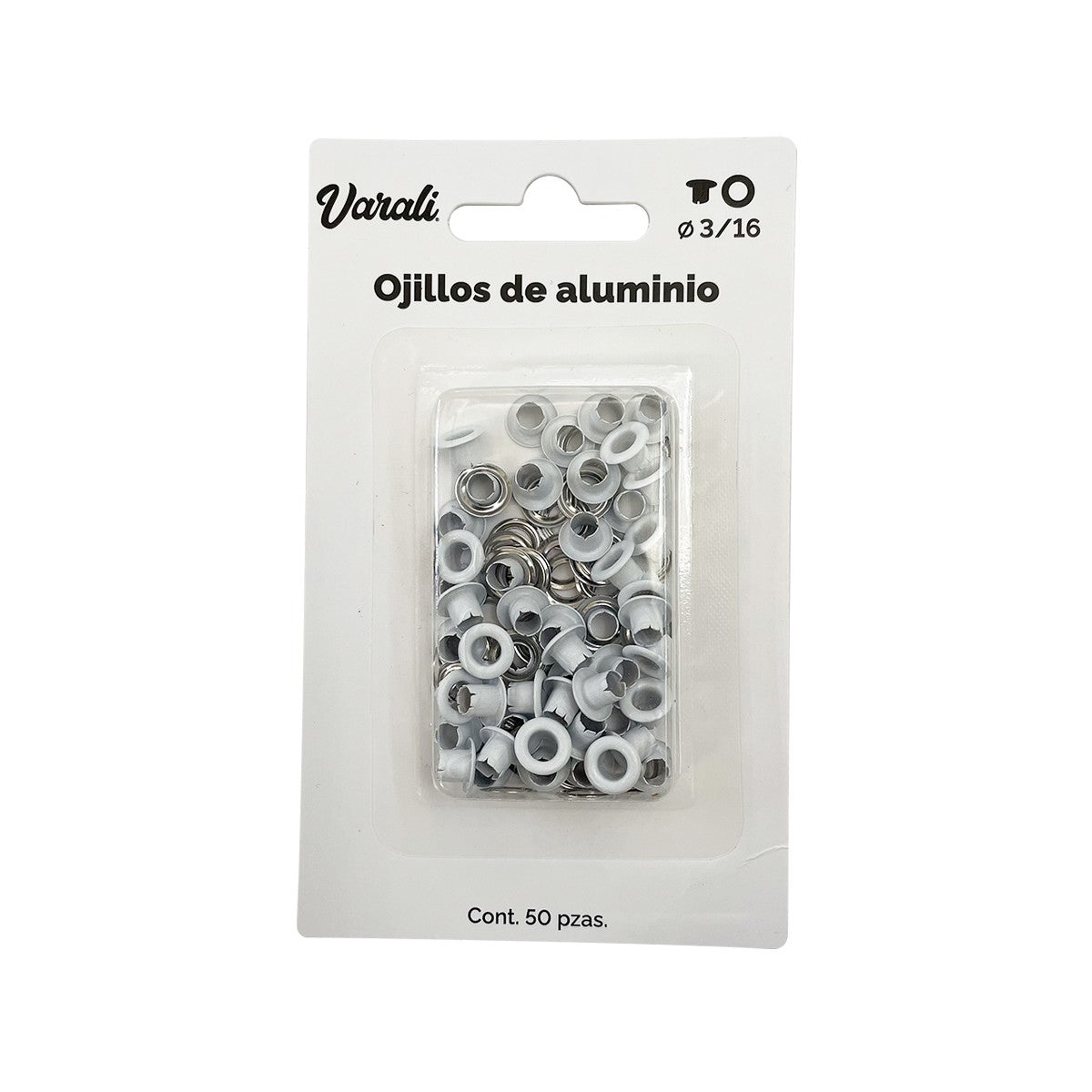 L-OJILLOS 3/16" 50 PZA BLANCO VARALI