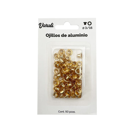 ojillos color oro 3/16 varali