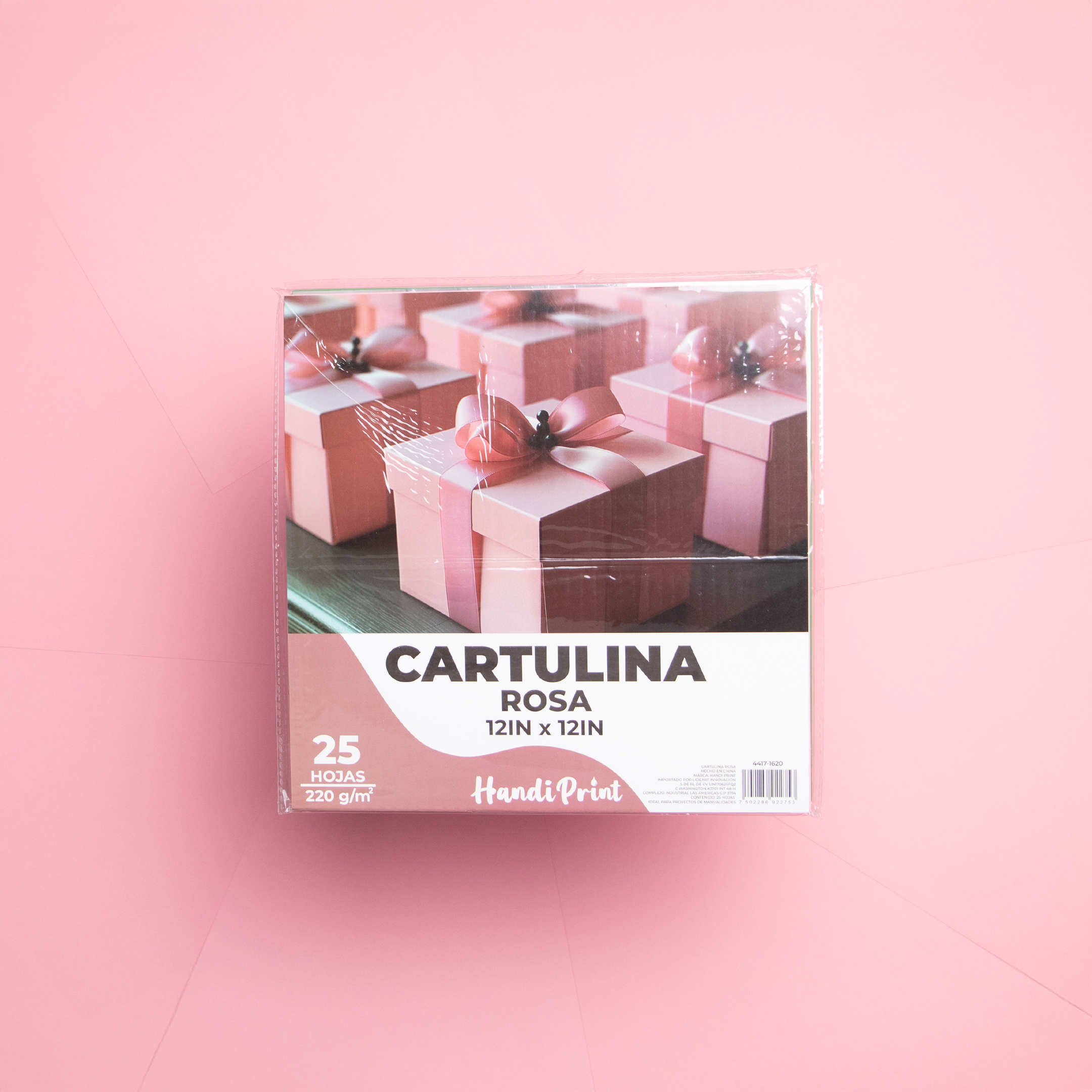 PAQUETE DE CARTULINAS 12X12" PAQ. 25 PZA HANDI PRINT