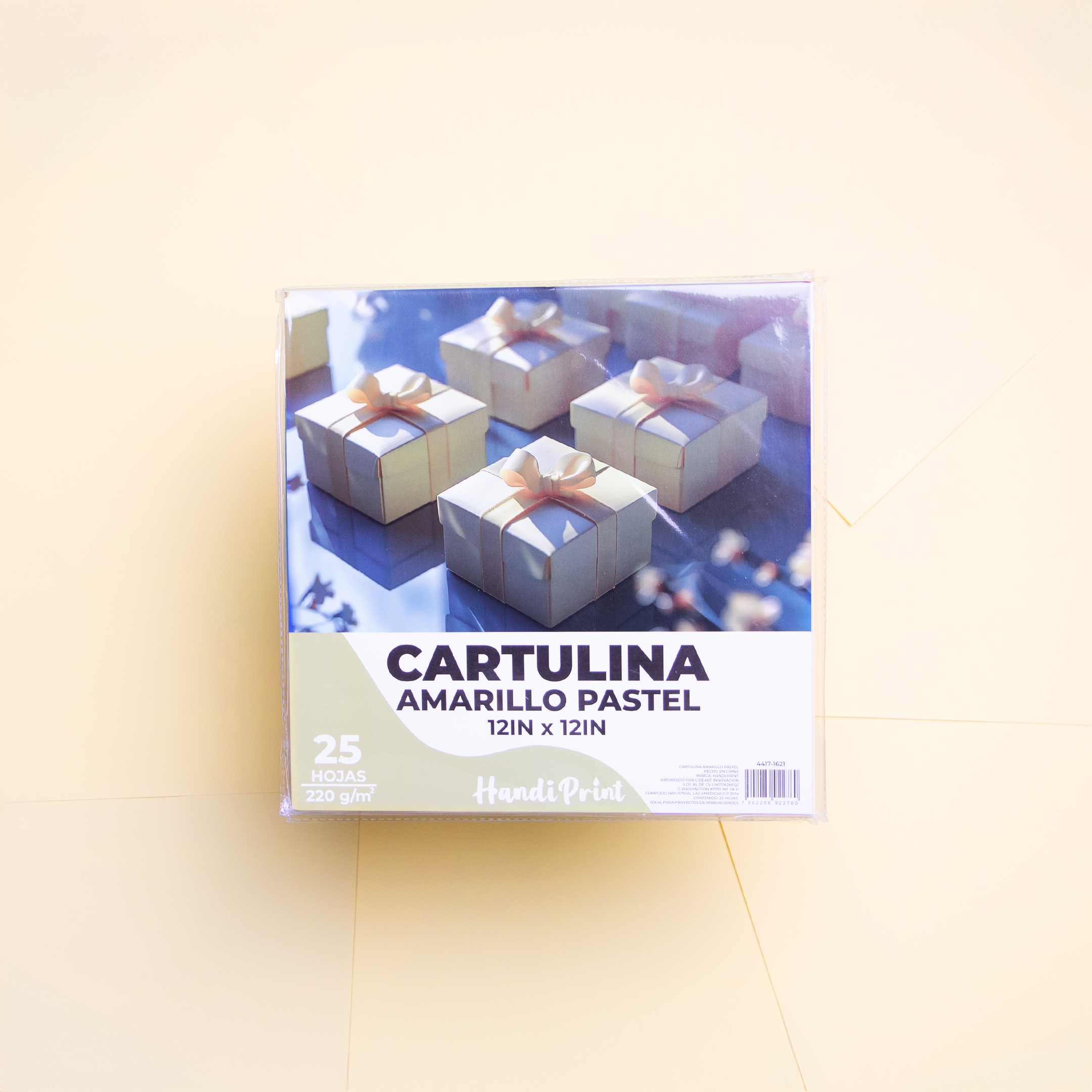PAQUETE DE CARTULINAS 12X12" PAQ. 25 PZA HANDI PRINT