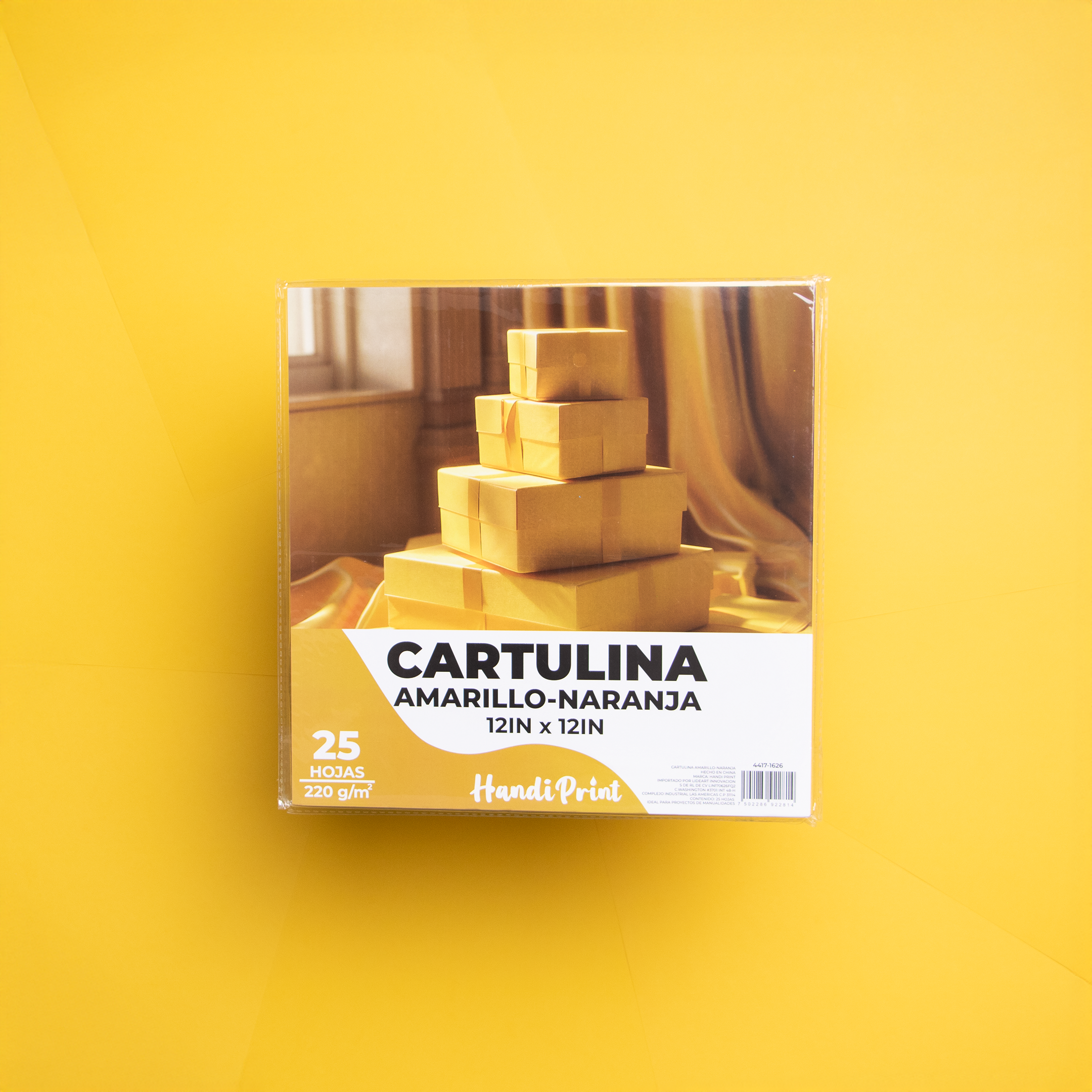 PAQUETE DE CARTULINAS 12X12" PAQ. 25 PZA HANDI PRINT