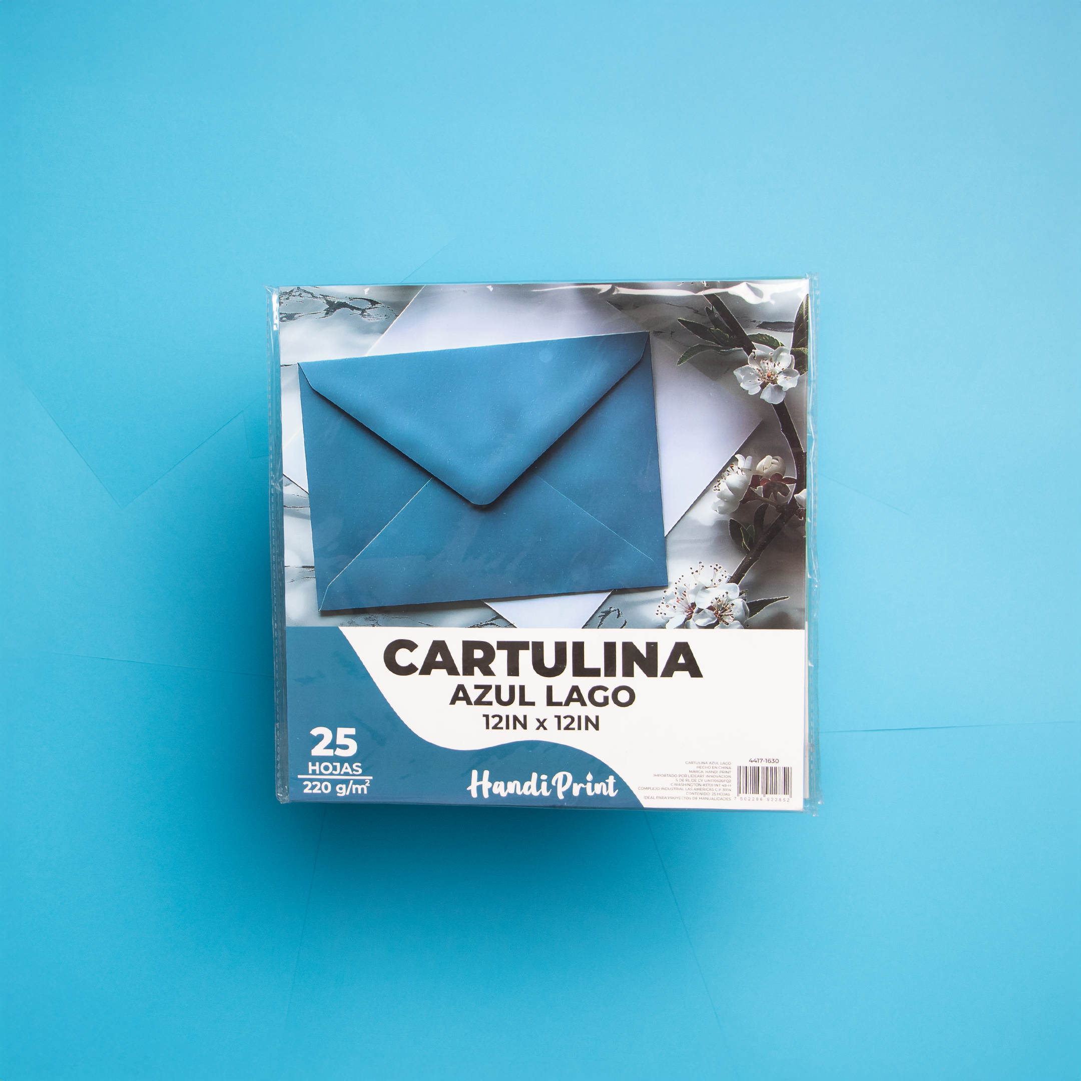 PAQUETE DE CARTULINAS 12X12" PAQ. 25 PZA HANDI PRINT