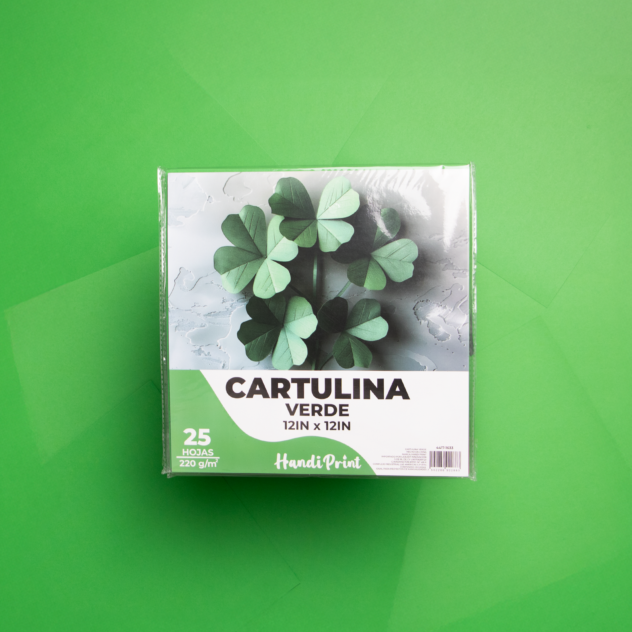 PAQUETE DE CARTULINAS 12X12" PAQ. 25 PZA HANDI PRINT