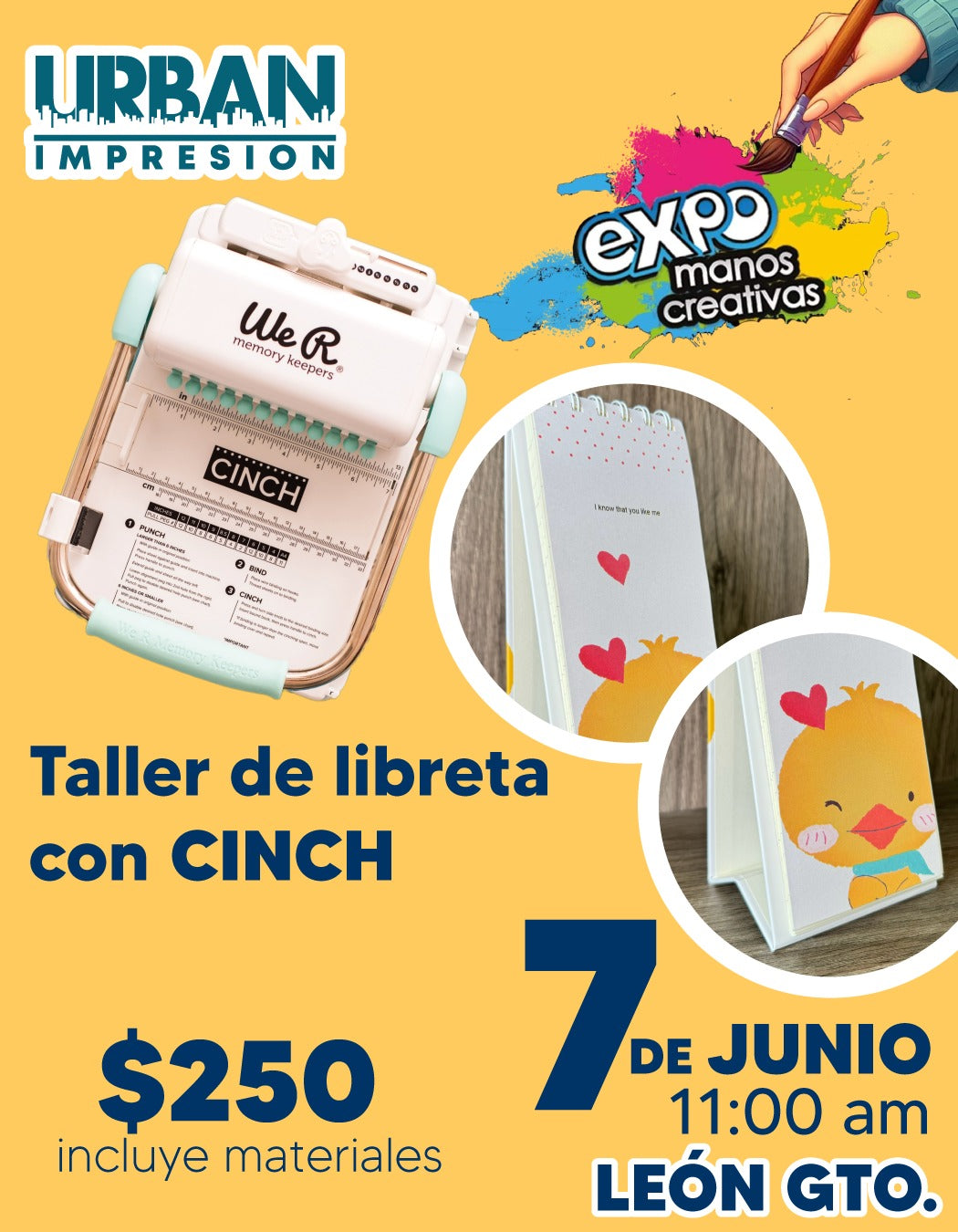 Taller de libretas con Cinch