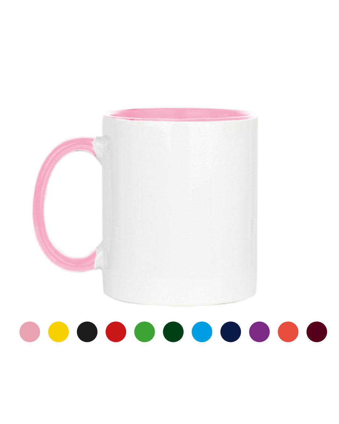 caja de taza blanca con interior de color